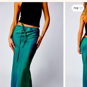 LENNI frame skirt - size L - iridescent aqua